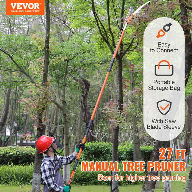 Teleskopinis genėtuvas VEVOR GZJDJZ-8m8, 2,2–8,2 m