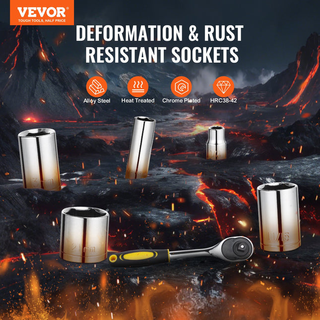 Įrankių rinkinys mechanikams VEVOR KL-30205, 207 dalių