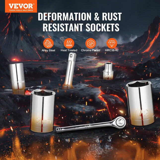 Įrankių rinkinys mechanikams VEVOR KL-17075, 221 dalis