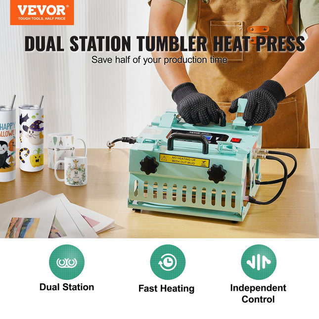 Termopresas puodeliams VEVOR TLK2730OZ-2S, 2 stotelės