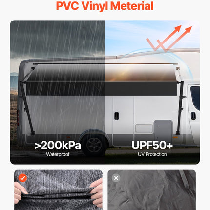 Mechaninė kemperio markizė VEVOR B1, 16 pėdų (4,88 m)