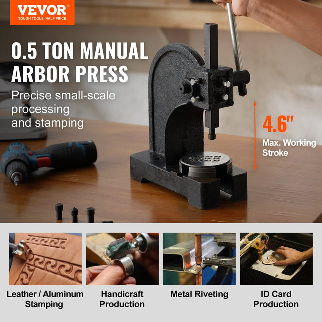 Mechaninis presas VEVOR AP-0, 0,5 tonos spaudimo jėga