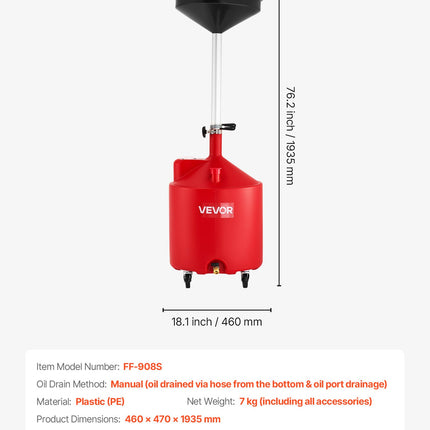 Alyvos surinkimo talpa VEVOR FF-908S, 68 l