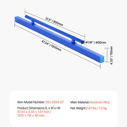 Betono lyginimo liniuotė VEVOR XSJ-2024-07, 120 cm