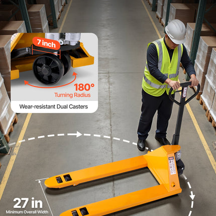 Rankinis palečių vežimėlis VEVOR 2.5T, 2,5 t keliamoji galia