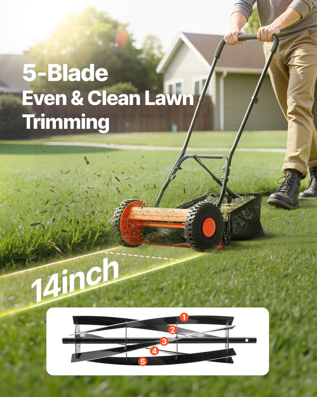 Mechaninė vėjapjovė VEVOR HS-GT1601B, 35 cm pjovimo plotis