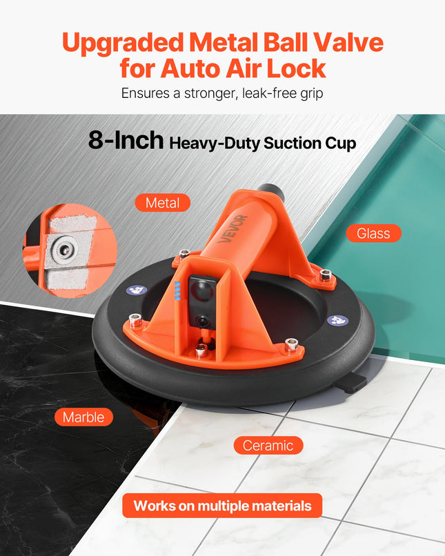 Vakuuminis siurbtukas stiklui VEVOR GPS-2, 180 kg keliamoji galia (2 vnt.)