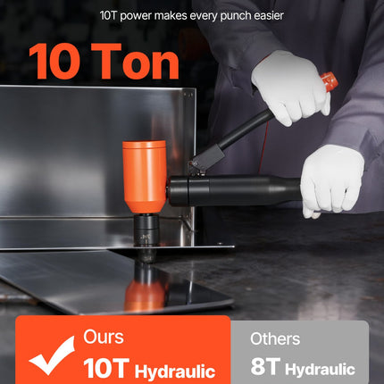 Hidraulinis skylių kirtiklis VEVOR TPA-10, 10 tonų jėga
