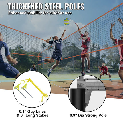 Keturpusis tinklinio ir badmintono tinklas VEVOR JH-205, reguliuojamas aukštis