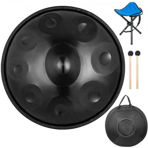Rankinis būgnas (Handpan) VEVOR D Minor, 9 natos, 56 cm