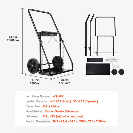 Suvirinimo balionų vežimėlis VEVOR WT-179, 200 kg keliamoji galia