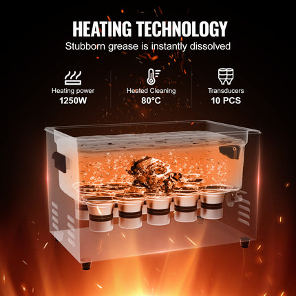 Ultragarsinė vonelė VEVOR TH-SPQXJ-100A, 30 l, 600 W