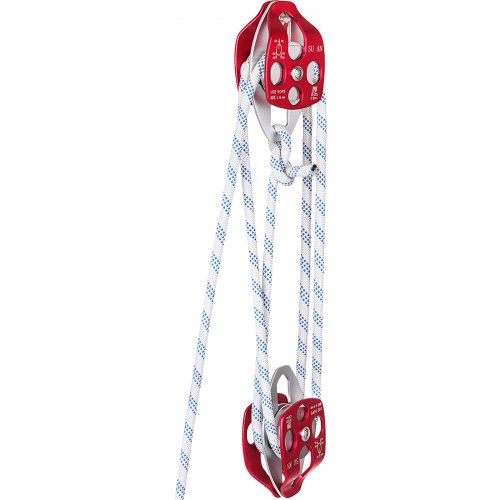 Dvigubas skriemulys su virve VEVOR 1/2" x 200', 35 kN