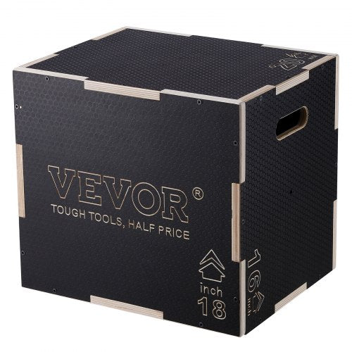 Plyometrinė dėžė šuoliams VEVOR SS-M-20-18-16, 3-in-1 dizainas