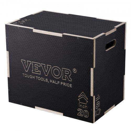 Pliometrinė šuolių dėžė VEVOR SS-M-24-20-16, 3-in-1 (60x50x40 cm)