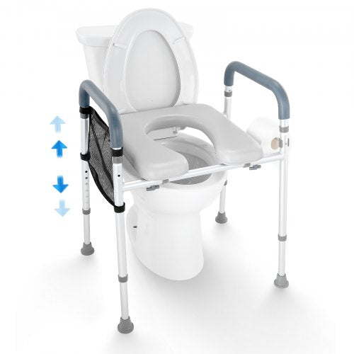 Paaukštinta tualeto sėdynė VEVOR FBL760598, reguliuojamas aukštis 490–640 mm