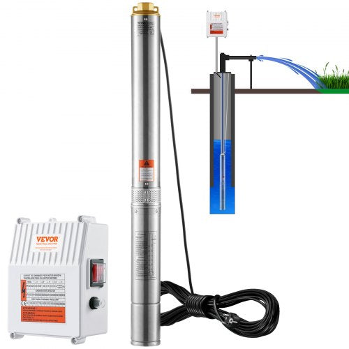 Giluminis vandens siurblys VEVOR 4SDM6/15, 1500 W