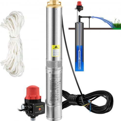 Giluminis vandens siurblys VEVOR 3SDM2/21, 550W