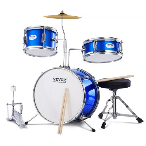 Vaikiškas būgnų komplektas VEVOR SH-001-BL, 3 dalių, 14 colių