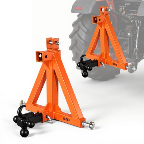 3 taškų traktoriaus prikabinimo įtaisas VEVOR S-08-A, 50,8 mm lizdas