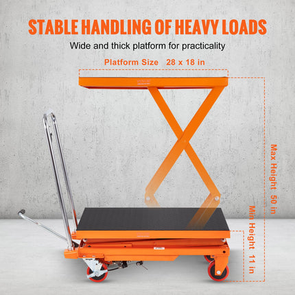 Hidraulinis kėlimo stalas VEVOR TFD15, 150 kg keliamoji galia