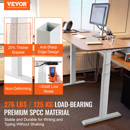 Elektrinio stalo rėmas VEVOR ZW-20, 66–129 cm aukštis