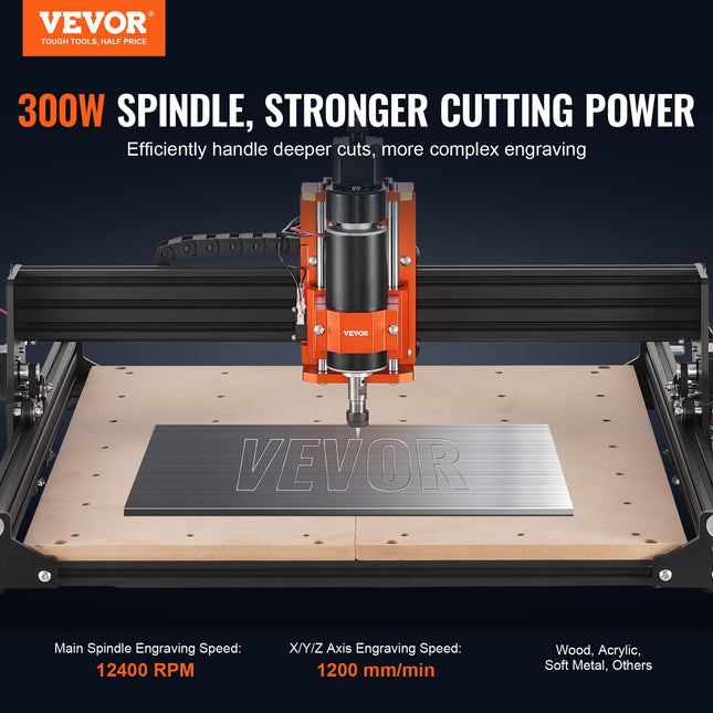 CNC frezavimo ir graviravimo staklės VEVOR S4040, 300 W
