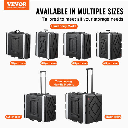 Serverio spintos dėklas VEVOR ABS-2UL, 2U, 480 mm gylis