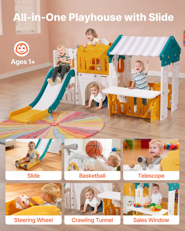 Lauko žaidimų namelis-aikštelė VEVOR LY-2889G, HDPE plastikas