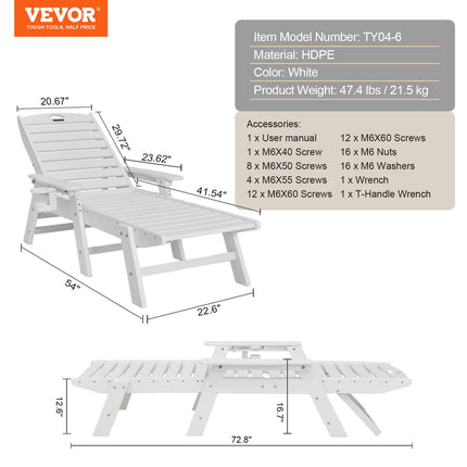 Lauko gultas VEVOR S-TY04, 204 kg keliamoji galia