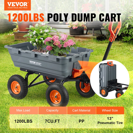 Sodo savivartis vežimėlis VEVOR TC4273, 544 kg keliamoji galia