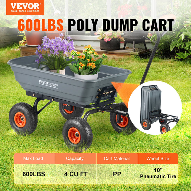 Sodo vežimėlis VEVOR TC4253C, 272 kg keliamoji galia