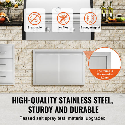 Lauko virtuvės durelės VEVOR BH-009, 762x532 mm
