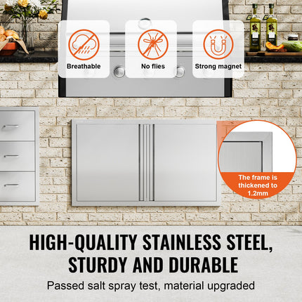 Lauko virtuvės durelės VEVOR BH-011, 914x534 mm