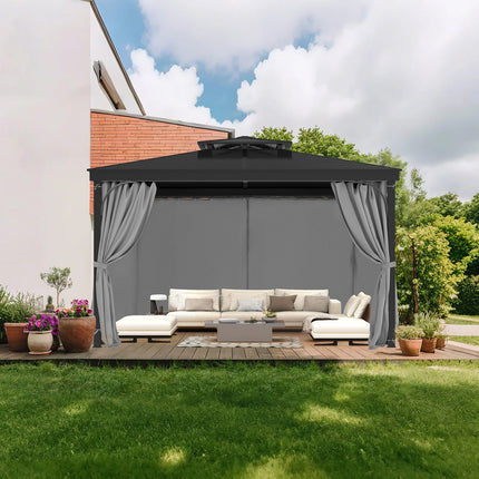 Pavėsinės užuolaidos VEVOR JDC-36GR, 3 x 3,6 m