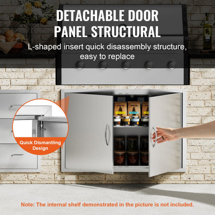 Lauko virtuvės durelės VEVOR BH-020, 990x660 mm
