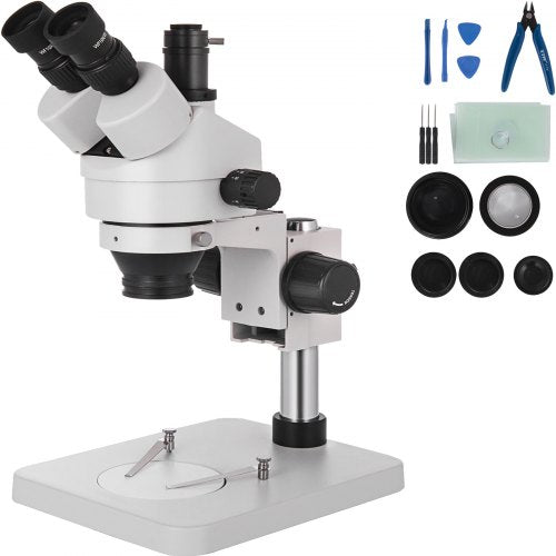 Trinokulinis stereomikroskopas VEVOR 3.5X-90X, 3,5X–90X didinimas