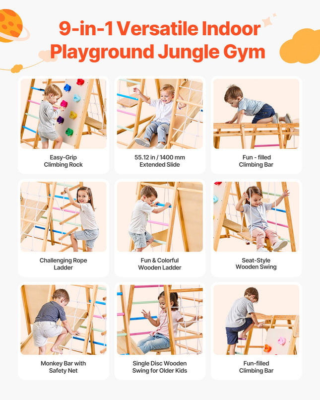 Vidaus žaidimų aikštelė VEVOR SX20211009, 9-in-1 Montessori rinkinys