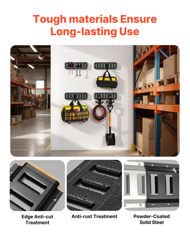 E-Track tvirtinimo bėgelių rinkinys VEVOR JC25-ETR-1.3FT19PCS, 19 dalių