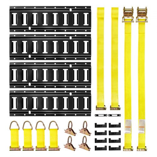 Krovinių tvirtinimo bėgių rinkinys VEVOR JC25-ETR-1.3FT21PCS, 0,4 m (4 vnt.)
