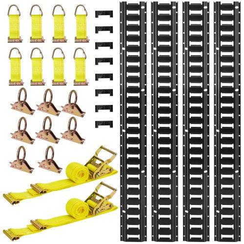 E-Track tvirtinimo bėgelių rinkinys VEVOR JC25-ETR-7.7FT26PCS, 2,3 m