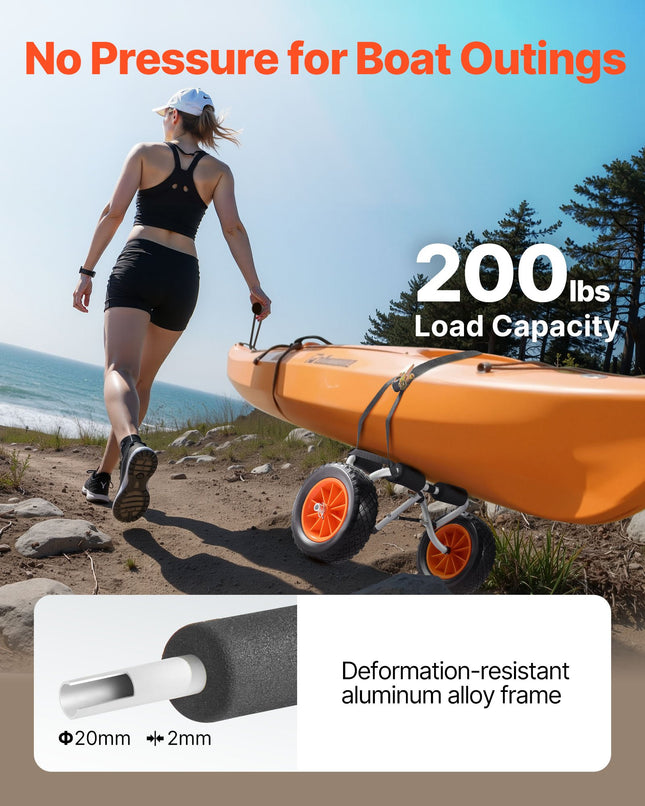 Baidarių vežimėlis VEVOR JH001, 90 kg keliamoji galia