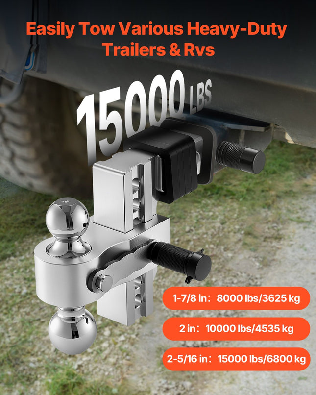 Reguliuojamas priekabos kablys VEVOR AL-2-drop6", 6800 kg galia