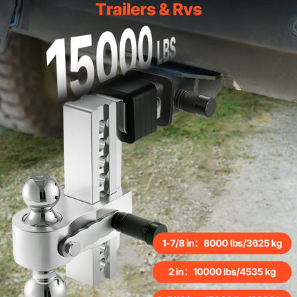 Reguliuojamas priekabos kablys VEVOR AL-2-drop8", 6800 kg keliamoji galia