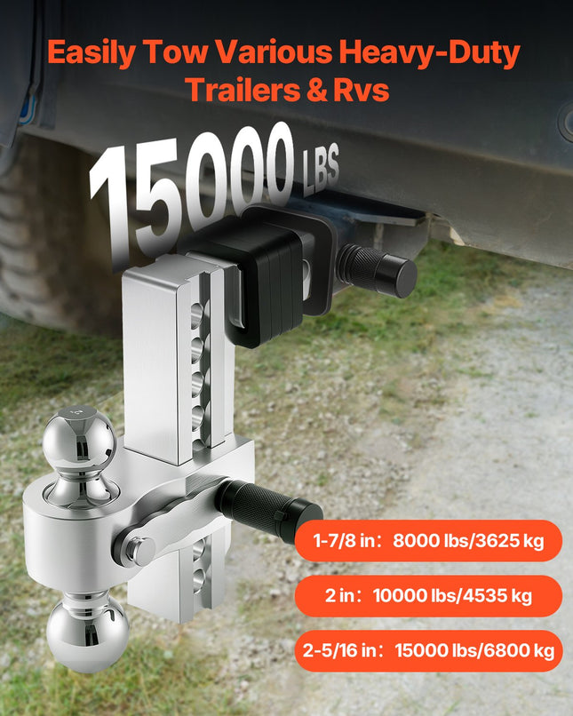 Reguliuojamas priekabos kablys VEVOR AL-2-drop8", 6800 kg keliamoji galia