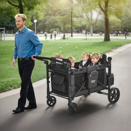 Vežimėlis-vagonėlis keturiems vaikams VEVOR IM4seater-PS, 150 kg apkrova