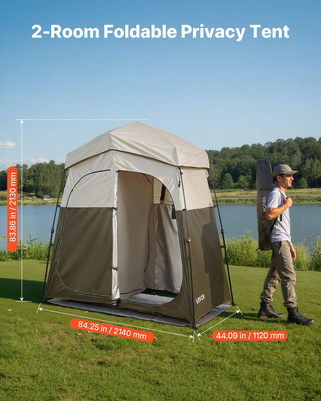 Kempingo dušo palapinė VEVOR YL-fold tent6, 2 skyrių