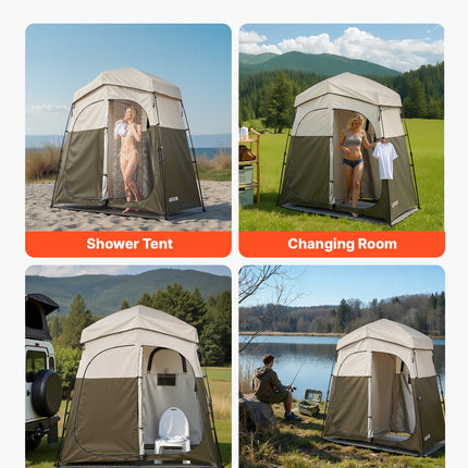 Kempingo dušo palapinė VEVOR YL-fold tent6, 2 skyrių