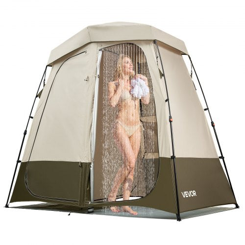 Dviejų dalių dušo ir persirengimo palapinė VEVOR YL-fold tent5, 250 cm ilgio