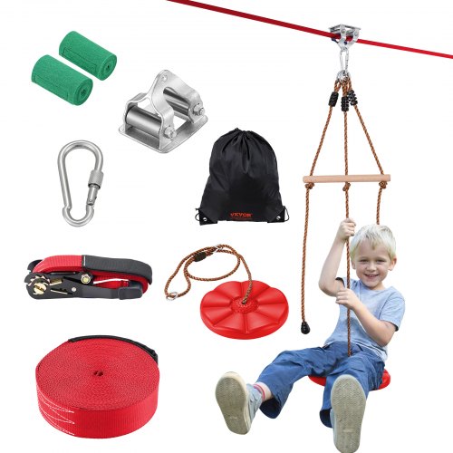Trosinis nusileidimas (Zipline) VEVOR HL-65ft-009, 20 m ilgis